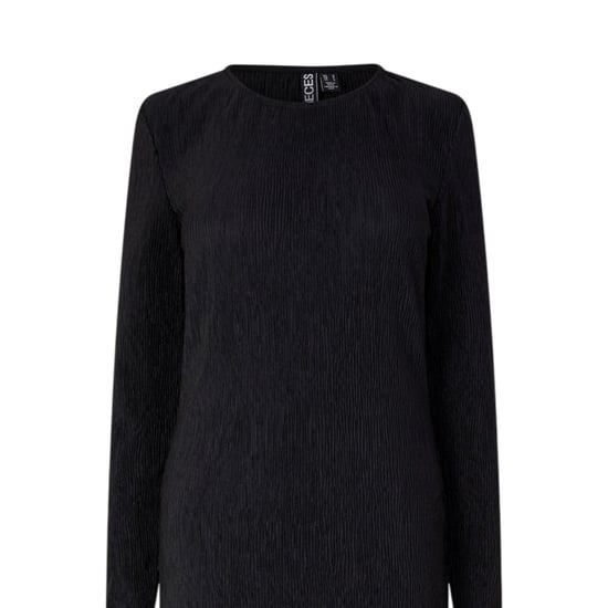 Pieces Dames Crew Neck Lange Mouwen Maxi Jurk (Zwart) - Image 3