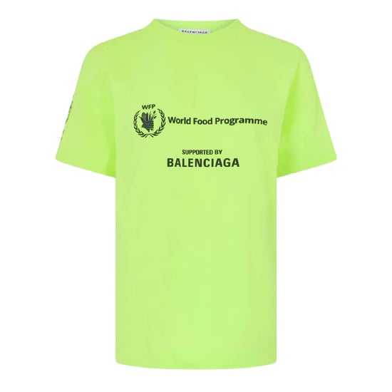 Balenciaga T-shirt för kvinnor från Världslivsmedelsprogrammet (Gul/Svart) - Image 1
