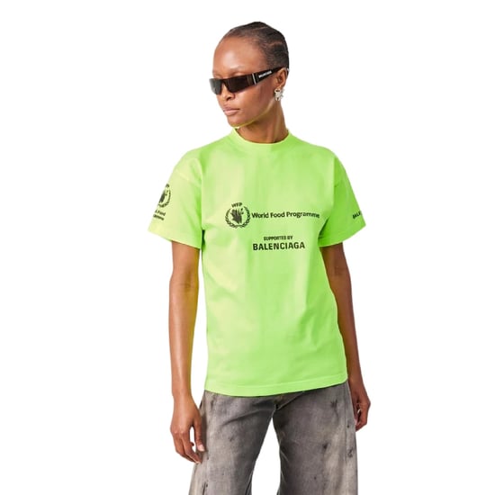 Balenciaga T-shirt för kvinnor från Världslivsmedelsprogrammet (Gul/Svart) - Image 3