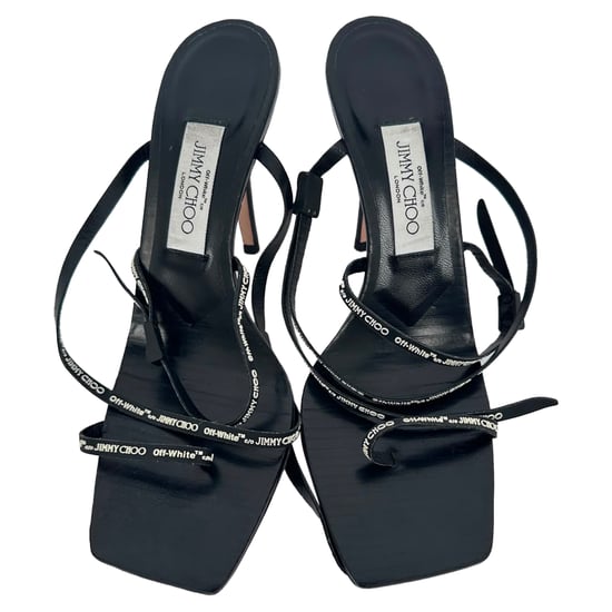 Jimmy Choo x Off-White Jane 100 Stiletto in Black Leather - Image 3