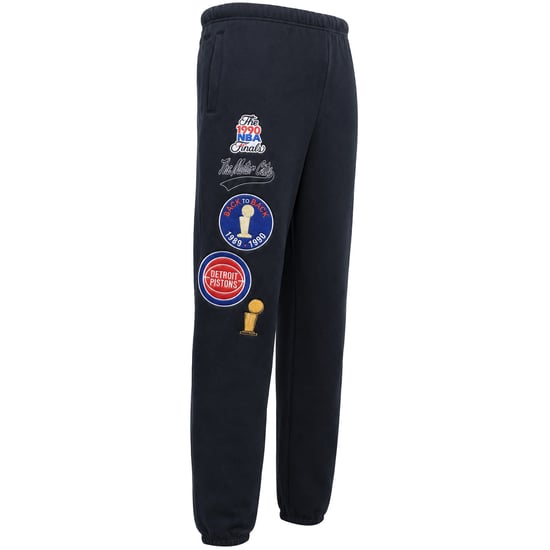 Mitchell & Ness NBA Detroit Pistons Champ City Fleece Mens Black Track Pants - Image 2