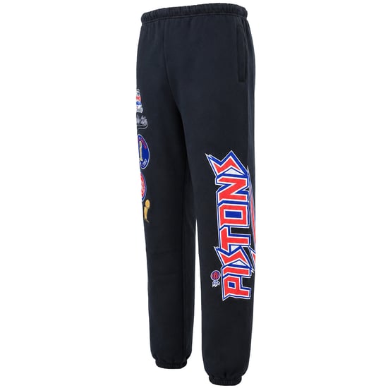 Mitchell & Ness NBA Detroit Pistons Champ City Fleece Mens Black Track Pants - Image 3