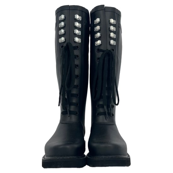 Off-White Kniehoge Laarzen van Zwart PVC - Image 3