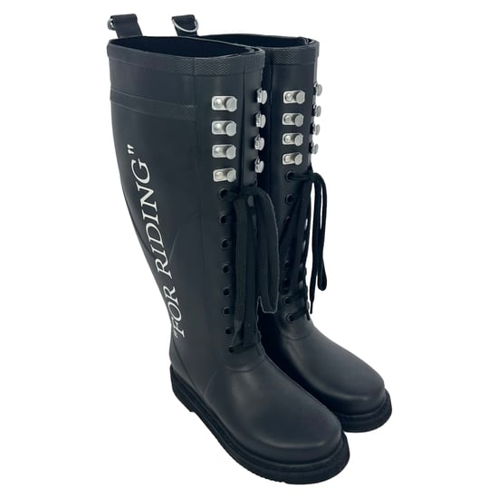 Off-White Kniehoge Laarzen van Zwart PVC - Image 6
