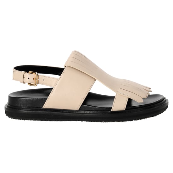 Marni Fussbett Fringed Sandals in Ivory Leather - Image 2