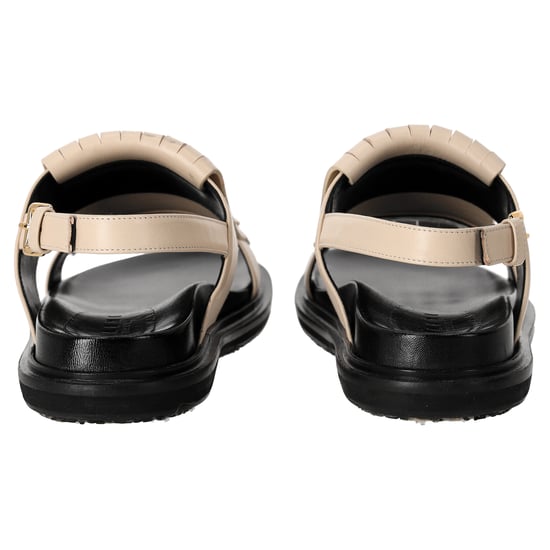 Marni Fussbett Fringed Sandals in Ivory Leather - Image 3