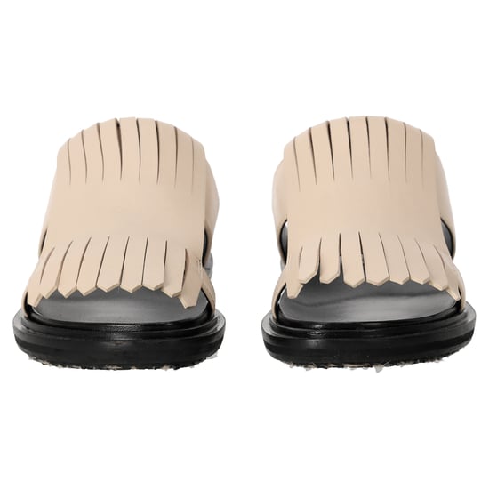 Marni Fussbett Fringed Sandals in Ivory Leather - Image 4