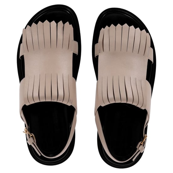 Marni Fussbett Fringed Sandals in Ivory Leather - Image 5