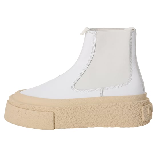 MM6 Maison Margiela Plattform Chelsea Stövlar i Vitt Läder - Image 1