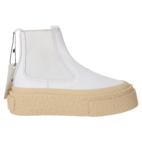 MM6 Maison Margiela Plattform Chelsea Stövlar i Vitt Läder - Image 2