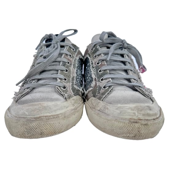 Golden Goose Super-Star Glittriga Sneakers i Flerfärgad Bomull - Image 2