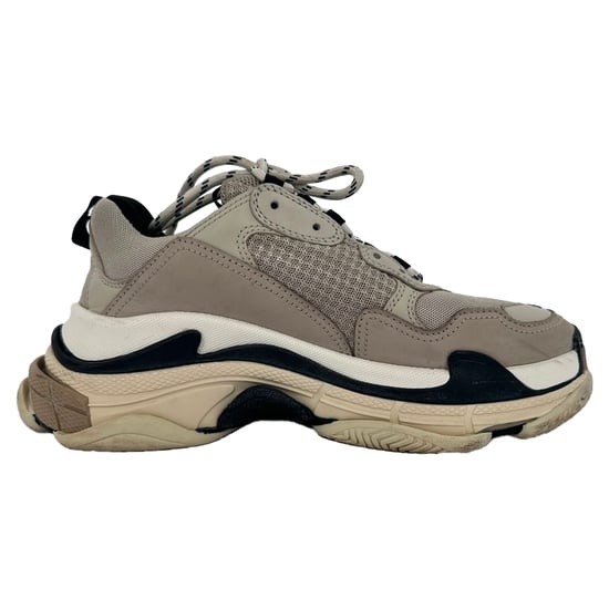 Balenciaga Triple S Sneakers in Khaki Suede - Image 1
