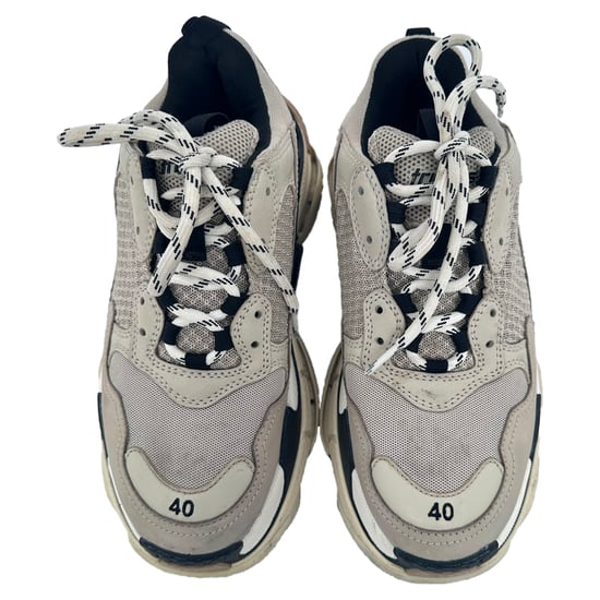 Balenciaga Triple S Sneakers in Khaki Suede - Image 4