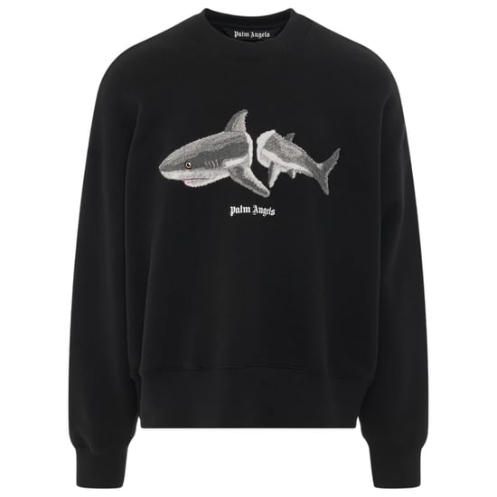 Palm Angels Split Shark Logo Svart Sweatshirt - Image 1