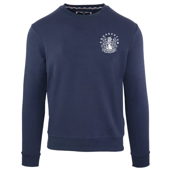 Aquascutum Aldis Brösttryck Mörkblå Tröja - Image 1