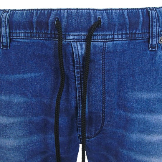 Men's Diesel Thommer Y Ne Sweat Slim Fit Jeans in Blue Denim - Image 3