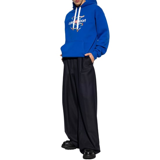 Sportlogotyp Hoodie i Blå - Image 4