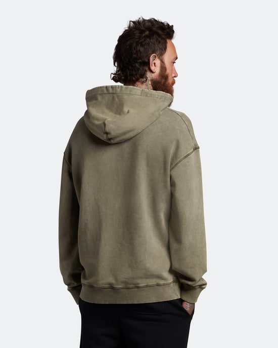 Lyle & Scott gewassen hoodie in olijfgroen - Image 3
