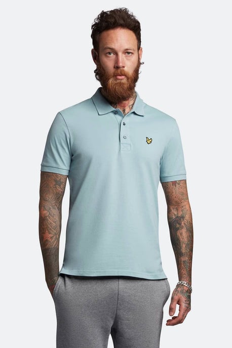 Lyle & Scott Branded Chest Logo Away Blue Polo Shirt - Image 2