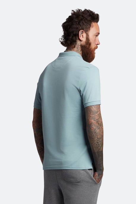 Lyle & Scott Branded Chest Logo Away Blue Polo Shirt - Image 4