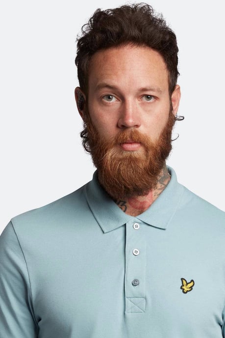 Lyle & Scott Branded Chest Logo Away Blue Polo Shirt - Image 5