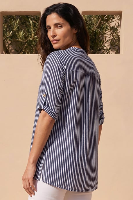 Classic Stripe Button Front Top - Image 3