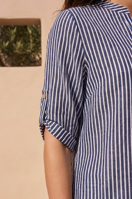 Classic Stripe Button Front Top - Image 4