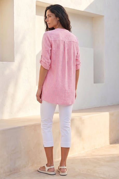 Classic Stripe Button Front Top - Image 2