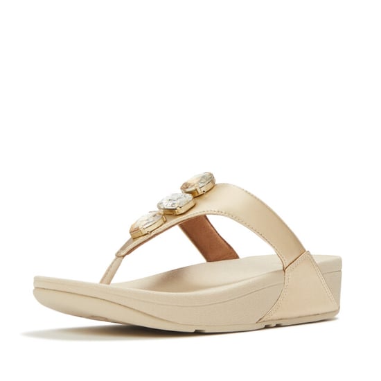 FitFlop Lulu ultra-jewel metallic toe-post sandals - Image 1