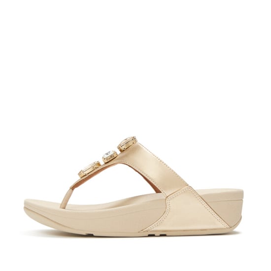 FitFlop Lulu ultra-jewel metallic toe-post sandals - Image 4