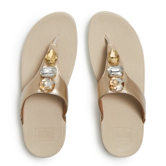 FitFlop Lulu ultra-jewel metallic toe-post sandals - Image 6