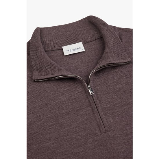 Profuomo Ppxj30025f pullover half zip aubergine - Image 4