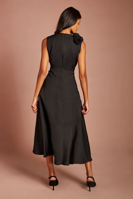 Petite 3D Corsage High Low Dress - Image 3