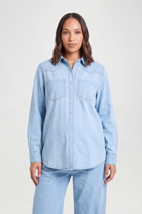 Maternity Denim Western Shirt - Image 3