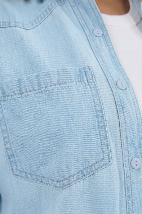 Maternity Denim Western Shirt - Image 4