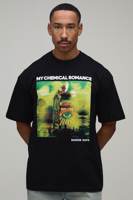 Oversized My Chemical Romance License Print T-Shirt - Image 1