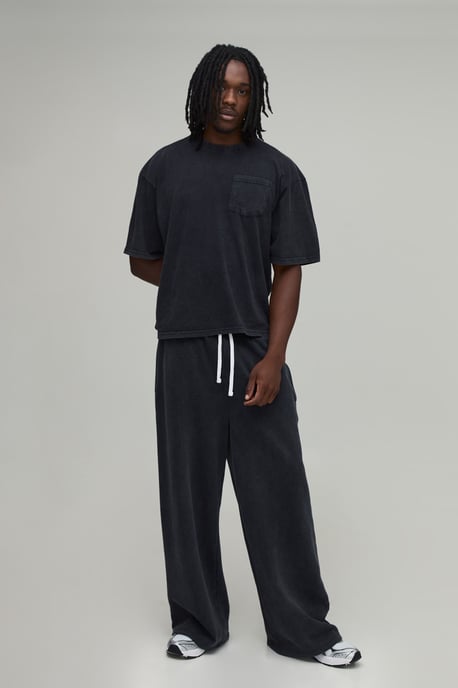 Tall Essential Washed Oversized Boxy Front Pocket T-Shirt - Image 4