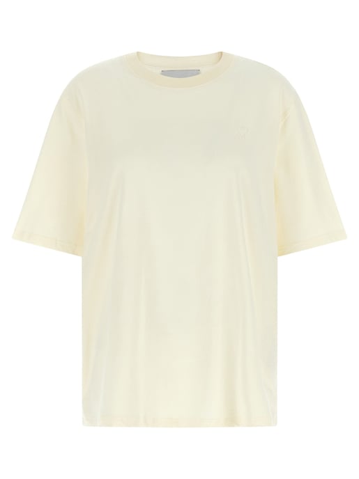 Ami Paris Vit T-shirt i Bomull - Image 1