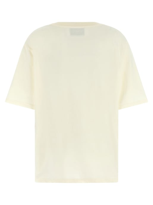Ami Paris Vit T-shirt i Bomull - Image 2