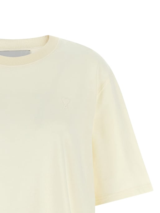 Ami Paris Vit T-shirt i Bomull - Image 3