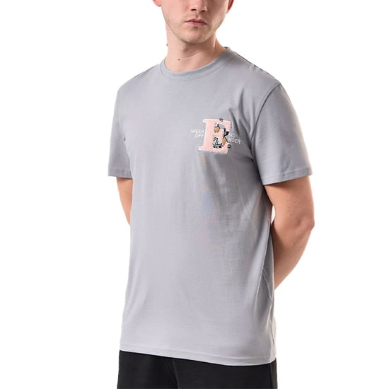 Weekend Offender Mens T Shirt Ryder Graphic Summer Short Sleeve T Shirt Grey New - Image 1