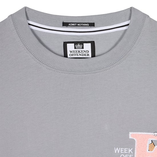 Weekend Offender Mens T Shirt Ryder Graphic Summer Short Sleeve T Shirt Grey New - Image 3