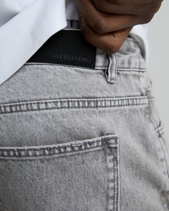 Danati Straight Stacked Fit Denim Jean - Image 5