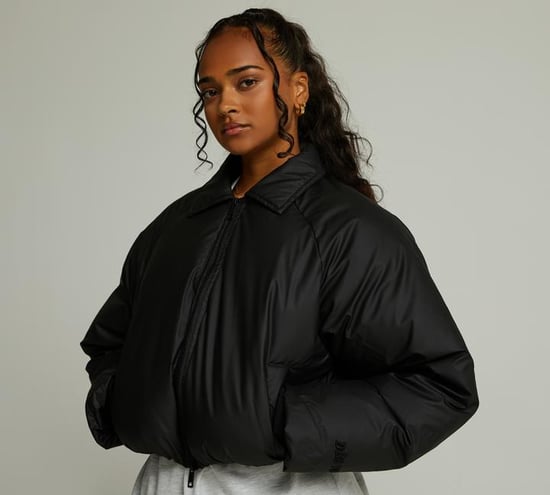 Womens Coated Collar Bomber Jacket - Image 1