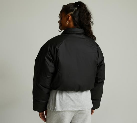 Womens Coated Collar Bomber Jacket - Image 3