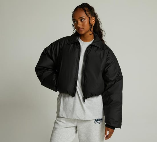Womens Coated Collar Bomber Jacket - Image 4