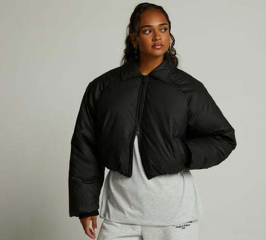 Womens Coated Collar Bomber Jacket - Image 5