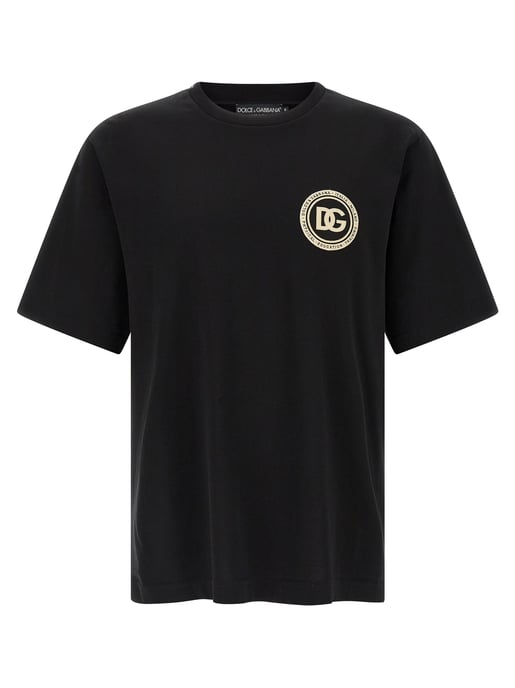 Dolce & Gabbana Svart Bomull T-Shirt - Image 1