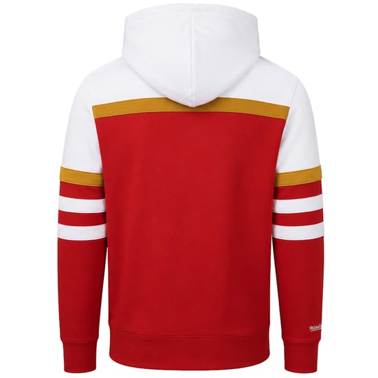Mitchell & Ness NFL San Francisco 49ers Jerry Rice Anniversary Mens Red Hoodie - Image 2