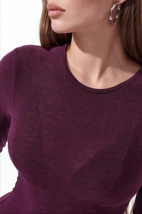 Slim Fit Lange Mouwen Transparante Blouse - Image 4